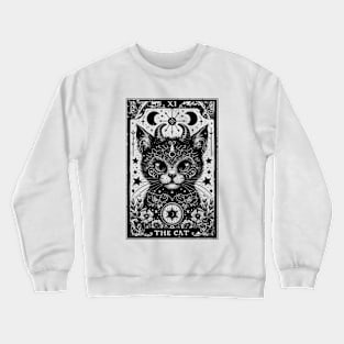 Devilish Cat Tarot Card Crewneck Sweatshirt